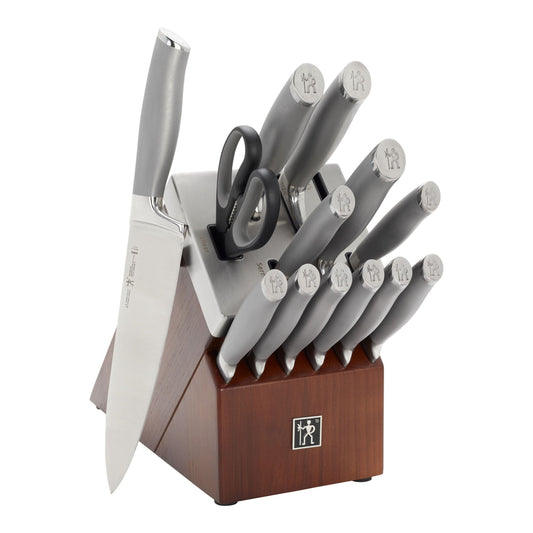 HENCKELS Modernist 14 Piece Knife Block Set, Brown